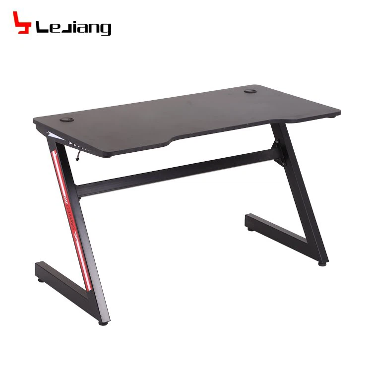 black and white gaming desk for two monitors