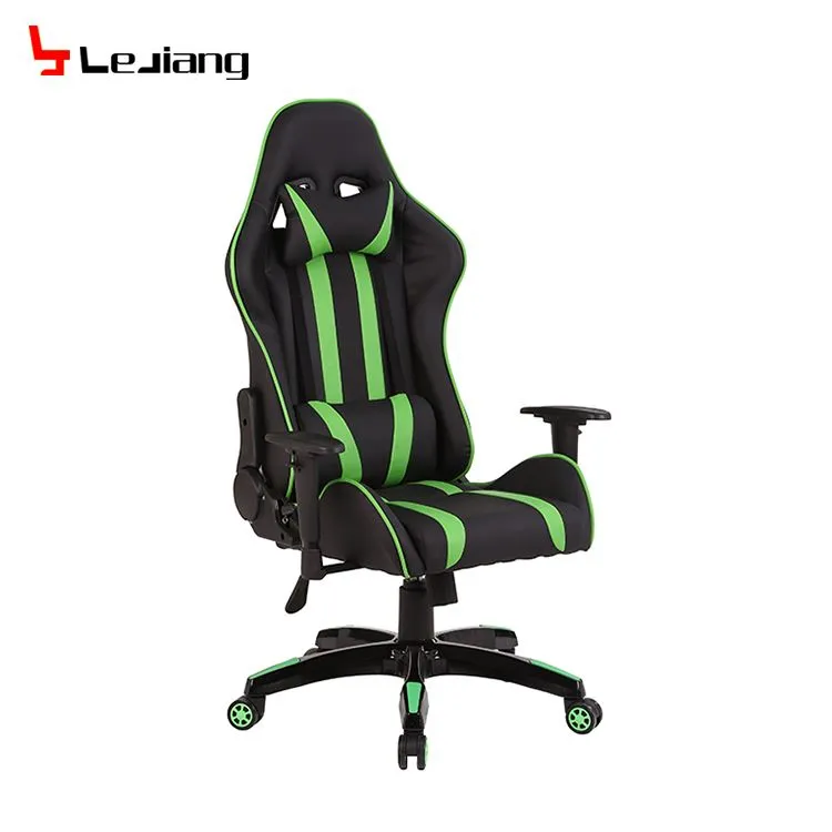 high back red gaming chair with footrest